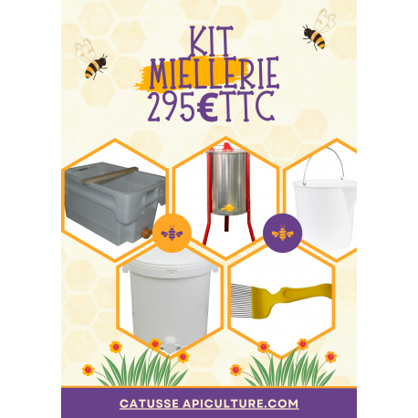 Extracteur miel manuel tangentiel - 6 cadres Dadant hausse, 3 Dadant corps, 3 Warré - Medium