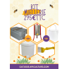 KIT MIELLERIE AVEC Extracteur miel manuel tangentiel - 6 cadres, bac , herse, seau, maturateur