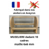 Muselière Dadant 10 maille 6X6mm en bois anti-frelon