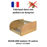 Muselière Dadant 10 maille 12x12mm en bois anti-frelon