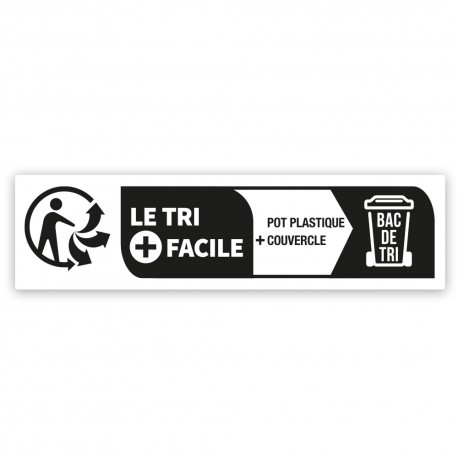 étiquettes tri sélectif pour pot plastique 8x41mm 1000