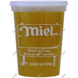 POT PLASTIQUE KG "MIEL D'AVEYRON" AVEC COUVERCLE