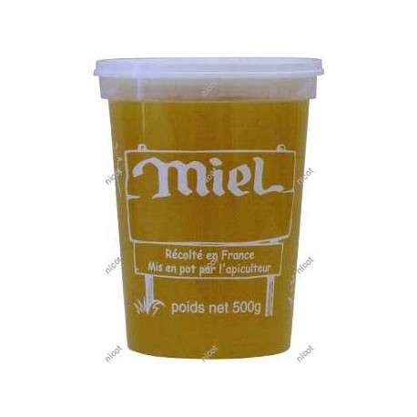POT PLASTIQUE KG "MIEL D'AVEYRON" AVEC COUVERCLE