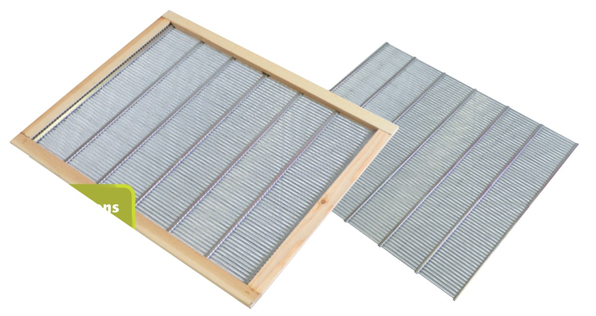 Grille à Reine à Barreaux Métalliques Ronds, Sans Encadrement De Bois Cm 43x50