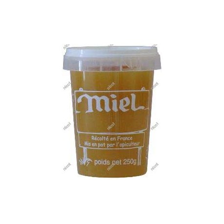 POT PLASTIQUE 250GR AVEC COUVERCLE